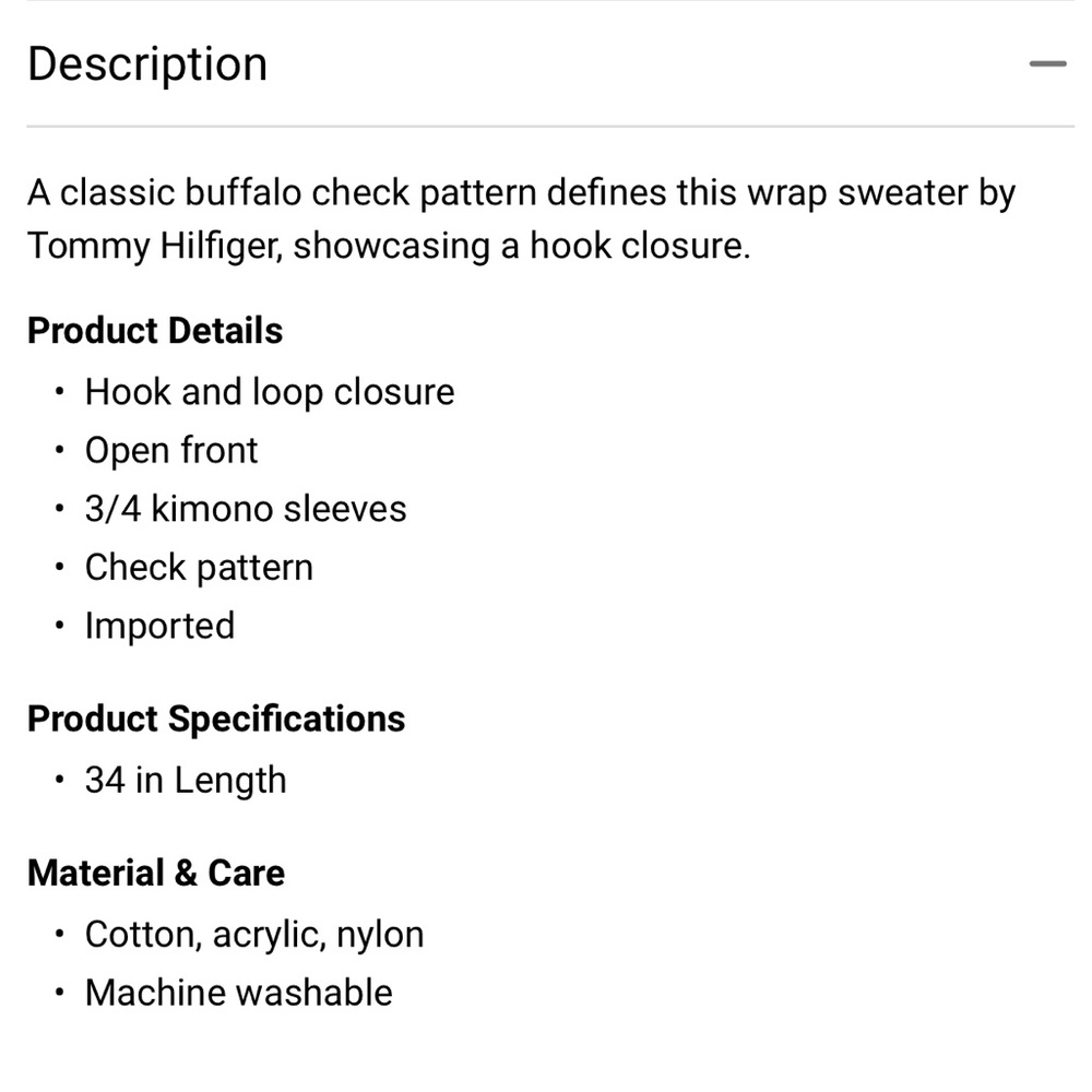 Tommy Hilfiger Wrap NWT - Picture 6 of 6